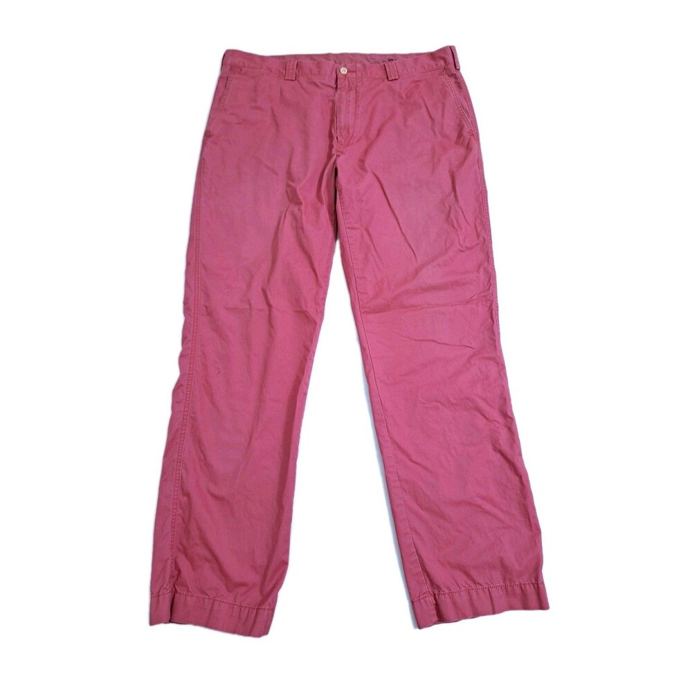 Polo Ralph Lauren Mens 38x32 Pink Suffield Chino Classic Fit Pants Golf Dress